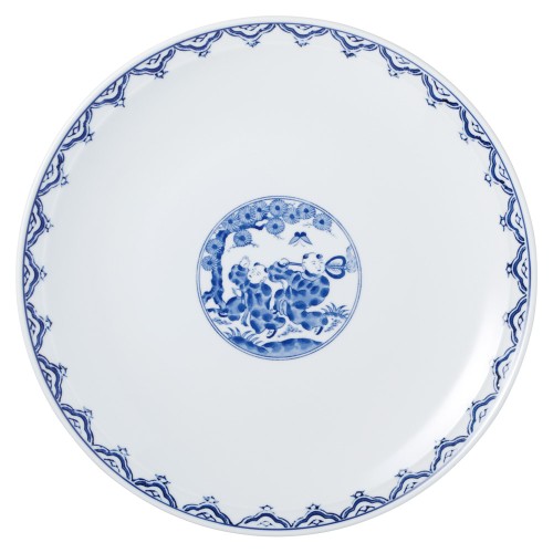 99860-161 青地唐子 11.0皿|業務用食器カタログ陶里30号