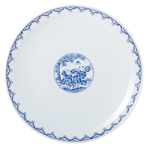 99861-161 青地唐子 12.0皿|業務用食器カタログ陶里30号