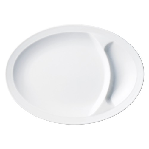 A0115-511 UW白中華 9吋仕切り皿|業務用食器カタログ陶里30号