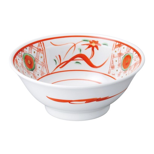 A0271-331 手描華紋 リム付高台6.5丼|業務用食器カタログ陶里30号