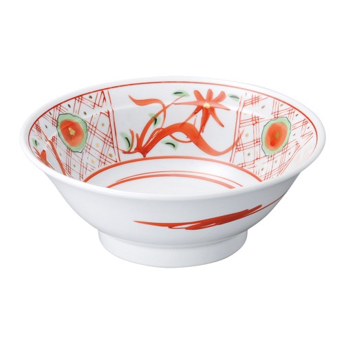 A0272-331 手描華紋 リム付高台6.8丼|業務用食器カタログ陶里30号