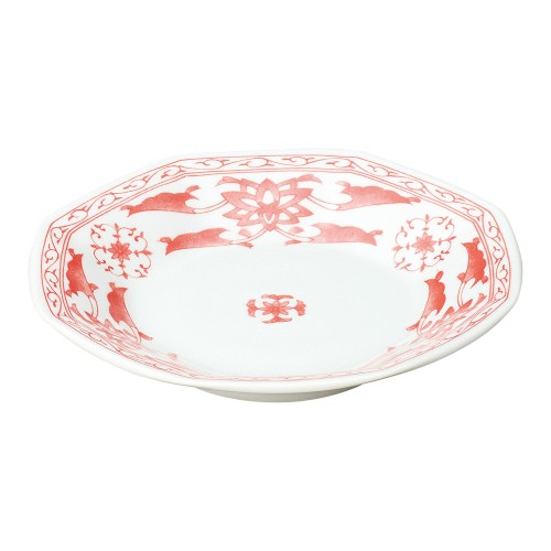 A0412-121 紅蘭 八角シューマイ皿|業務用食器カタログ陶里30号