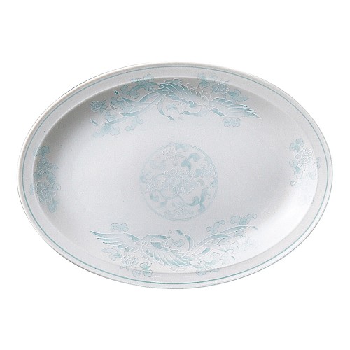 A0440-161 白楽鳳凰 9吋プラター|業務用食器カタログ陶里30号