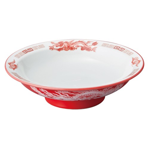 A0640-051 アカ白竜 7.0丸高台皿|業務用食器カタログ陶里30号