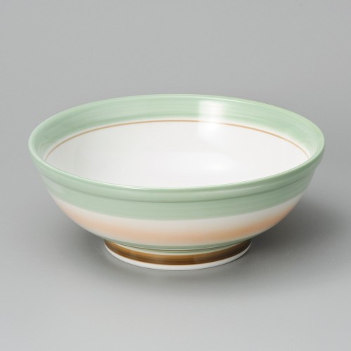 A0902-071 グリーン巻オレンジ吹7.0玉丼|業務用食器カタログ陶里30号