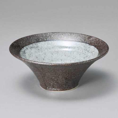 A0909-081 霜降り内ねずみ高台反7.0丼|業務用食器カタログ陶里30号