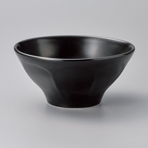 A1102-021 黒釉7.0削り高台丼|業務用食器カタログ陶里30号