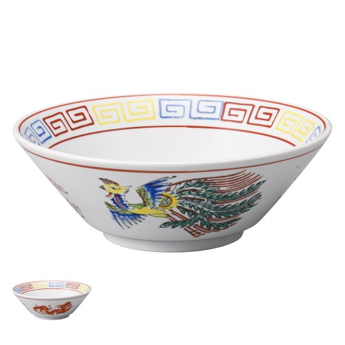 A1902-021 支那画雷門龍鳳切立6.3丼|業務用食器カタログ陶里30号