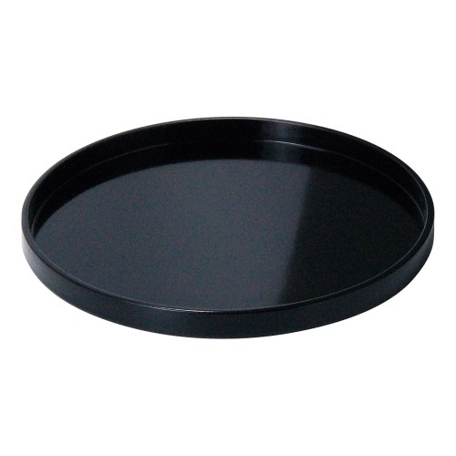 A4735-501 木製わっぱ丸トレイカシュー黒塗 φ21|業務用食器カタログ陶里30号
