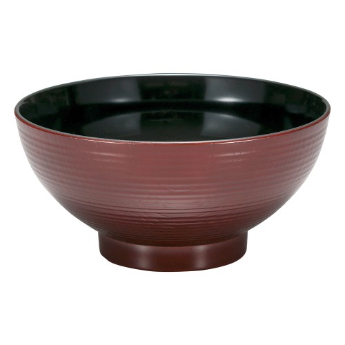 A5915-761 新溜内黒 木目乱筋丼5寸|業務用食器カタログ陶里30号