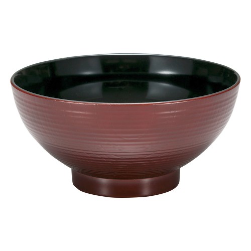 A5916-761 新溜内黒 木目乱筋丼6寸|業務用食器カタログ陶里30号
