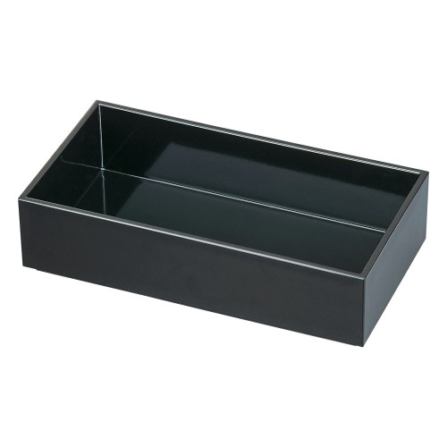 A6110-761 総黒 75 長手弁当(親)|業務用食器カタログ陶里30号