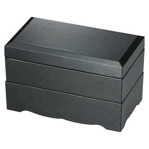 A6120-761 黒石目内黒 60雅弁当(中合親)|業務用食器カタログ陶里30号