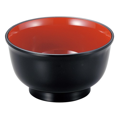 A6930-561 [TA]4.5寸美里飯椀 黒内朱|業務用食器カタログ陶里30号