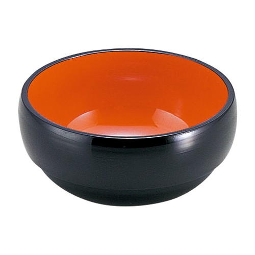 A7417-561 [A]3.3寸そばボール(段付) 黒内朱|業務用食器カタログ陶里30号