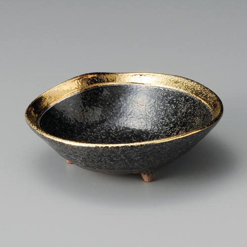 03801-451 南蛮金銀彩三つ足変型鉢|業務用食器カタログ陶里30号