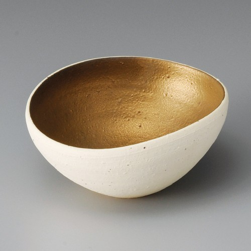 10106-431 焼〆金彩4.0楕円小鉢|業務用食器カタログ陶里30号