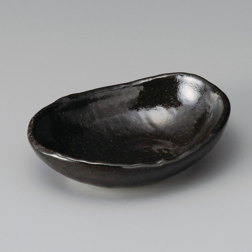 10222-221 黒釉楕円4.0小鉢|業務用食器カタログ陶里30号