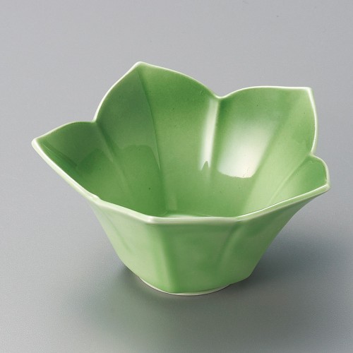 10514-131 緑彩花型小鉢|業務用食器カタログ陶里30号