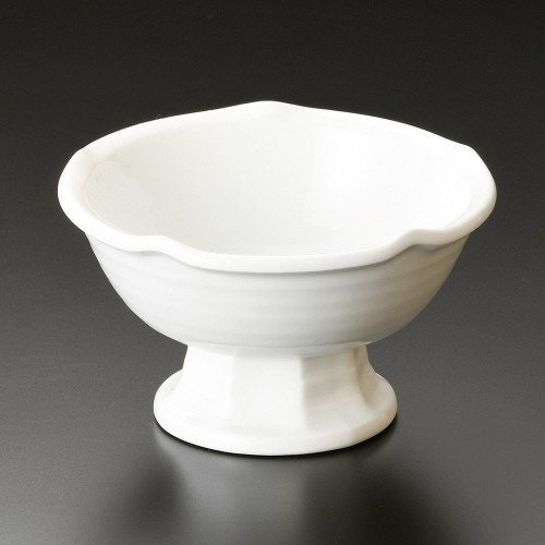 11217-291 白磁梅型高台小鉢(小)|業務用食器カタログ陶里30号