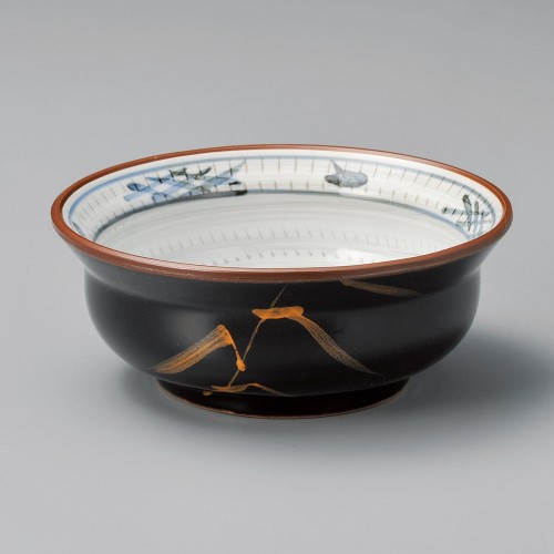 11406-181 天目金芦(土物)瓢形4.5小鉢|業務用食器カタログ陶里30号