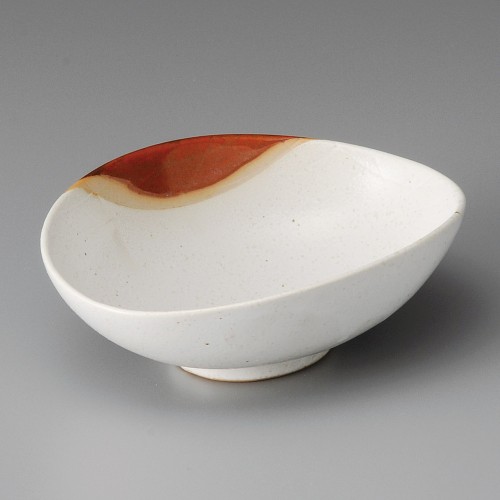 11422-311 赤釉掛たわみ鉢(小)|業務用食器カタログ陶里30号
