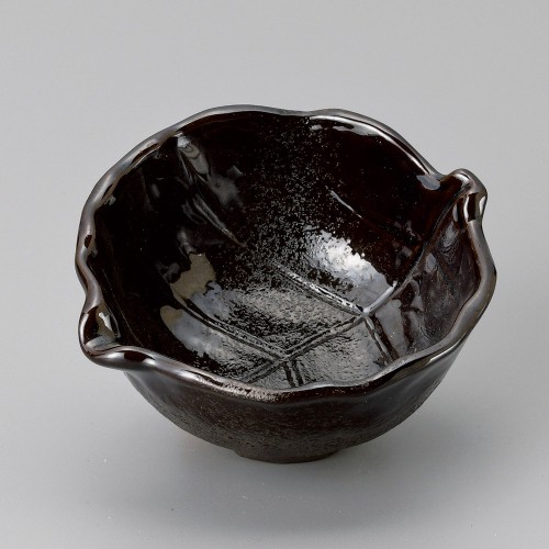 11448-461 備前灰釉葉形小鉢(中)|業務用食器カタログ陶里30号