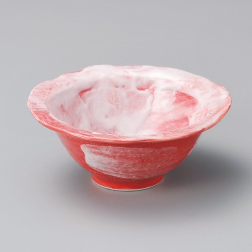 11720-251 赤楽輪花5.0鉢|業務用食器カタログ陶里30号