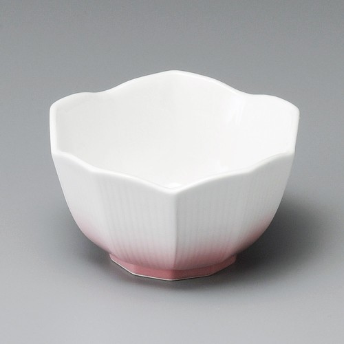 11726-051 ピンク吹十角小鉢(大)|業務用食器カタログ陶里30号