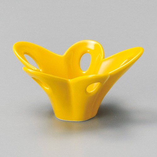 14524-301 黄透し花型珍味|業務用食器カタログ陶里30号