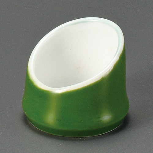 14710-291 グリーン竹型珍味(小)|業務用食器カタログ陶里30号