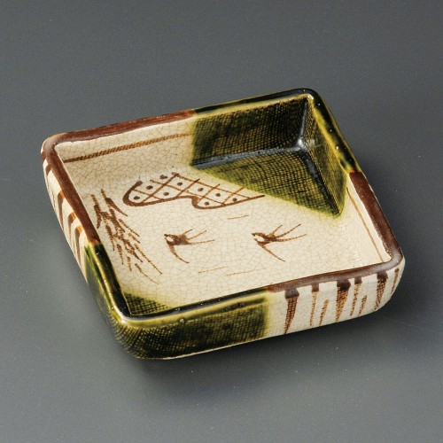 16905-451 織部角鉢(手造り)|業務用食器カタログ陶里30号