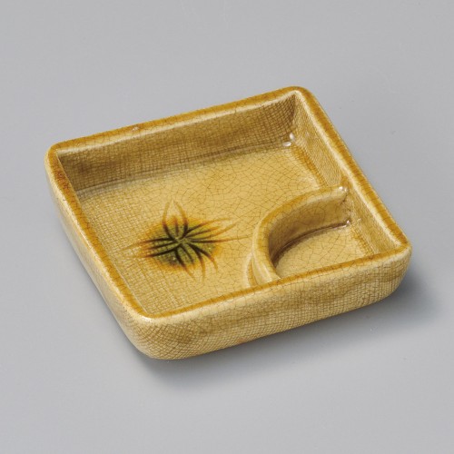 16908-451 黄瀬戸仕切鉢(手造り)|業務用食器カタログ陶里30号