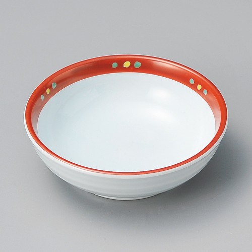 17124-451 京風赤巻丸型鉢|業務用食器カタログ陶里30号