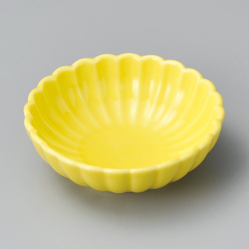 17420-191 丸菊型(大)浅鉢(黄)|業務用食器カタログ陶里30号