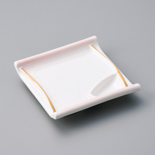 17937-131 ピンク竹笹仕切皿|業務用食器カタログ陶里30号