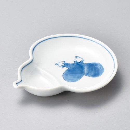 18015-461 なす4.0仕切付瓢形皿|業務用食器カタログ陶里30号