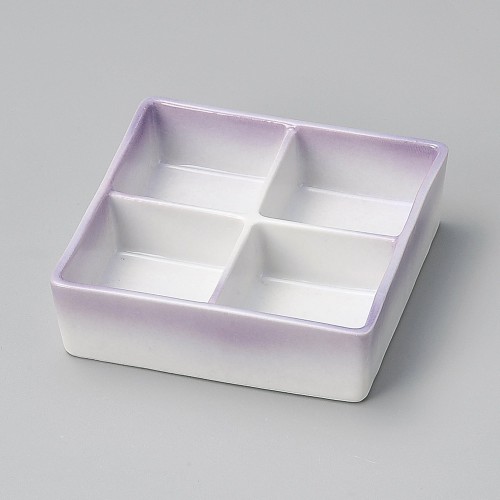 18018-471 紫吹四ツ切角鉢|業務用食器カタログ陶里30号