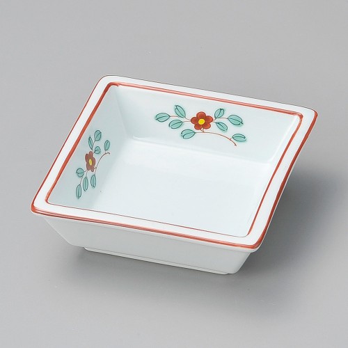 18101-291 赤絵小花角小鉢|業務用食器カタログ陶里30号