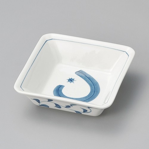 18112-021 青小紋角浅小鉢|業務用食器カタログ陶里30号