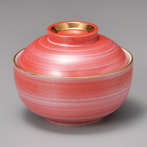 18520-11.471 赤釉銀彩刷毛煮物碗|業務用食器カタログ陶里30号