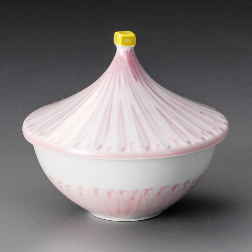 18602-051 ピンク菊かさ型円菓子碗|業務用食器カタログ陶里30号