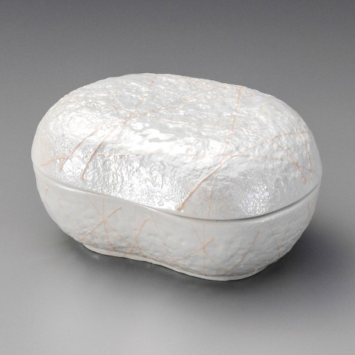 18703-011 ラスターピンク一珍石面蓋物|業務用食器カタログ陶里30号