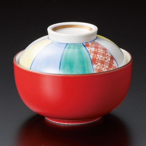 18821-471 赤釉紙風船小煮物碗|業務用食器カタログ陶里30号