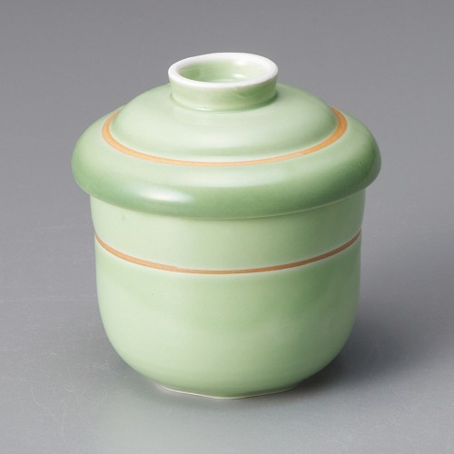 19620-131 緑彩金筋むし碗|業務用食器カタログ陶里30号