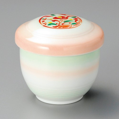 19701-051 オレンジ丸紋二色むし碗(中)|業務用食器カタログ陶里30号