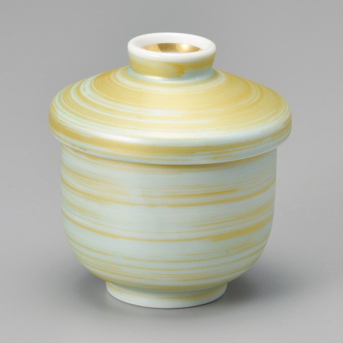20121-471 緑巻金彩刷毛小むし碗|業務用食器カタログ陶里30号