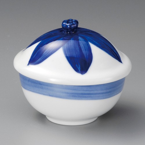 20135-051 ブルー花だえんむし碗|業務用食器カタログ陶里30号