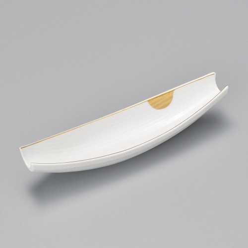 22113-451 白磁金紋彩舟型小鉢|業務用食器カタログ陶里30号