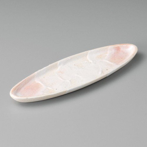 23010-051 桜紅志野舟型付出皿|業務用食器カタログ陶里30号